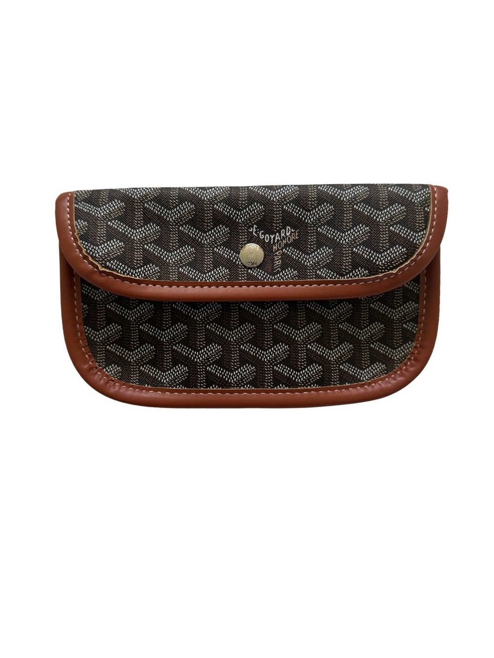 Goyard Black and Brown Wallet Envelope Clutch Small Bag